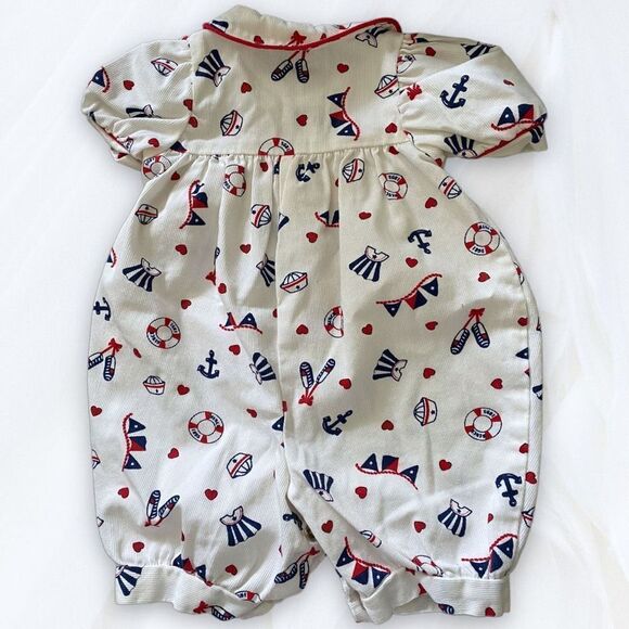Vintage Oshkosh Baby B’gosh Nautical Bubble Romper - Picture 2 of 6